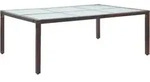Garten-esstisch Braun 200x150x74 Cm Poly Rattan - Vidaxl