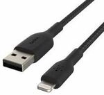 Belkin Lightning Lade/sync Kabel 15cm, Ummantelt, Mfi Zert, Schw.