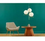 Trio - Pendelleuchte Pure In Messing 3-flammig Mit Glaskugeln Opal Wei&szlig;, &Oslash; 40cm