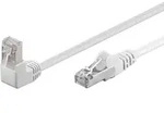 Goobay - Cat 5e Patchkabel 1x 90&deg; Gewinkelt, F/utp, Wei&szlig;, Kupferkaschierter