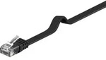 Goobay - Cat 6 Flach-patchkabel, U/utp, Schwarz, Kupferleiter (cu). Kabell&auml;nge 1 M