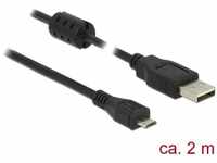 USB-Kabel usb 2.0 usb-a Stecker, USB-Micro-B Stecker 2.00 m Schwarz mit...