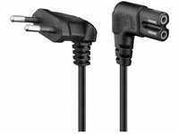 Power cable 0.3 m, black - Euro plug (Type c cee 7/16) Device jack C7 (56587) -