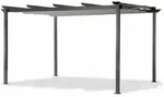 Leco - Aluminium Pergola Mit Faltdach, Lichtgrau, 4 X 3 M