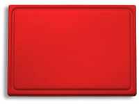F.dick - Schneidbrett mit Saftrille Kunststoff rot 265x325x18 mm, Küchenbrett