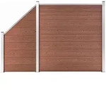 Vidaxl - Wpc Zaun-set 1 Quadrat + 1 Schr&auml;ge 273x186 Cm Braun