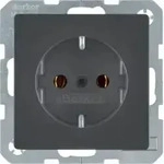 Berker Steckdose Schuko Q.1/q.3 Anthrazit Samt 41436086