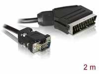 Video Kabel Scart 21pin - vga D-Sub15 St/St 2,00m (65028) - Delock