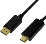 Displayport-kabel Cv01127 Dp Zu Hdmi 4k 30hz Schwarz 2m - Logilink