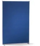 Raumteiler Textilbezug,pinnbar Taubenblau B1250xh1700mm Magnetoplan