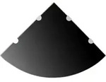 Eckregale 2 Stk. Mit Verchromten Halterungen Glas Schwarz Vidaxl