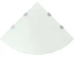 Eckregale 2 Stk. Mit Verchromten Halterungen Glas Wei&szlig; 45x45cm Vidaxl