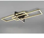 Defibrico - Trio Led Deckenleuchte Salinas Schwarz, Gold, Switch Dimmer Deckenleuchte