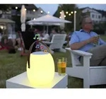Megatron - Mt69083 Spika Led-au&szlig;entischleuchte Mit Lautsprecher 10 W Rgbw Wei&szlig;