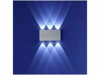 Led Wandleuchte Stream in Silber 6x 1W 540lm IP54 - Silber - Hell