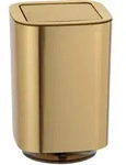 Schwingdeckeleimer Auron Gold, Kosmetikeimer Mit Schwingdeckel, 5,5 L, Gold,