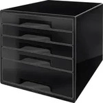 Schubladenbox Cube 5 Schubladen Din A4 Polystyrol Geh&auml;usefarbe: Schwarz Farbe Der