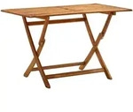 Klappbarer Gartentisch 120x70x75 Cm Massivholz Akazie Vidaxl