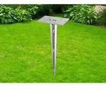 Trio - Erdspie&szlig; Aus Metall In Nickel Matt F&uuml;r Garten Au&szlig;enleuchten /