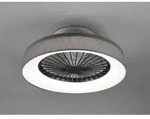 Deckenleuchte Mit Ventilator Farsund Fernbedienung Nachtlicht, Stoff Grau &Oslash; 47cm