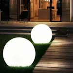 2er Set Led Au&szlig;en Leuchten Solar Kugel Strahler Terrassen Garten Beleuchtung Hof