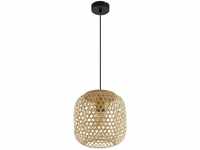 Decken Pendel Lampe Bambus Kugel Geflecht Design Hänge Leuchte Wohn Ess Zimmer