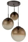 Globo - H&auml;ngeleuchte - Varus - Braun - Glas Rauchglas - &Oslash; 51cm -