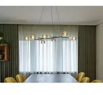 Trio - Design Pendelleuchte Cross Mehrflammig In Schwarz Matt & Bronze, Breite 91cm