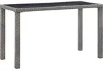 Vidaxl Garden Table Anthracite 123x60x74 Cm Poly Rattan