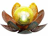 Led Garten Solar Lampe Tisch Leuchte Lotus Blume Deko Beleuchtung Balkon Hof Leuchte