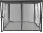 Moskitonetze Zu Pavillon Florenz 3x3 M, Grau, 4er Set Bezug Aus Polyester, 32 G/m2 In