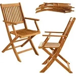 Deuba - Casaria&reg; 2er Set Gartenstuhl Balkonstuhl Holz Sydney Fsc&reg;-zertifiziert