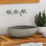 Waschbecken Flussstein Oval (29-38)x(24-31) Cm - Vidaxl