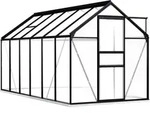 Gew&auml;chshaus Mit Fundament Anthrazit Aluminium 7,03 M2 Vidaxl