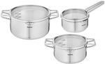 Tefal H852s3 Nordica 6-teiliges Topfset Silber Topf