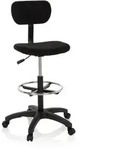 Arbeitsstuhl / Arbeitshocker Top Work 05 Stoff Schwarz Hjh Office