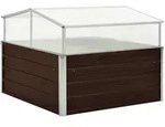 Gew&auml;chshaus Braun 100 X 100 X 85 Cm Verzinkter Stahl - Vidaxl