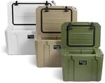 K&uuml;hlbox 25 Liter Kx25 Sand F&uuml;r Camping, Angeln Und Picknick / Stromunabh&auml;ngig -