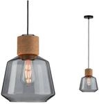 Neordic Elia Pendelleuchte Max1x20w E27 Rauch Kork Schwarz