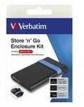 Verbatim Store'n'go Enclosure Kit Hdd / Ssd-geh&auml;use Schwarz, Blau 2.5"