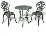 3-tlg. Bistro-set Aluminiumguss Gr&uuml;n - Vidaxl
