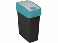 Keeeper - Premium -Mülldose mit Klappdeckel, weicher Touch, 10 l, Magne, Blau