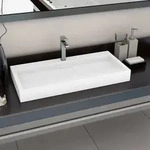 Waschbecken 100 X 46 X 11 Cm Mineralguss/marmorguss Wei&szlig; - Vidaxl
