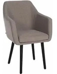 Besucherstuhl Utrecht Stoff Taupe Schwarz