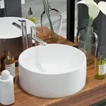 Waschbecken Rund Keramik Wei&szlig; 40 X 15 Cm - Vidaxl