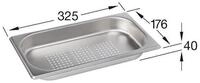 Villeroy & Boch Gastronombeh&auml;lter Gn 1/3-40, Bodenfl&auml;che Gelocht
