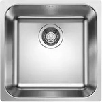 Supra 400 - Sp&uuml;le, 44x44 Cm, Geb&uuml;rsteter Edelstahl 526350 - Blanco