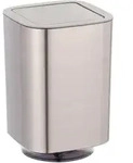 Schwingdeckeleimer Auron Silber, Kosmetikeimer Mit Schwingdeckel, 5,5 L, Silber Matt,