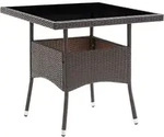 Garten-esstisch Braun Poly Rattan - Vidaxl