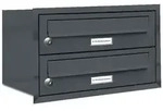 2er Briefkasten Anlage Unterputz Montage Ral 7016 Anthrazit